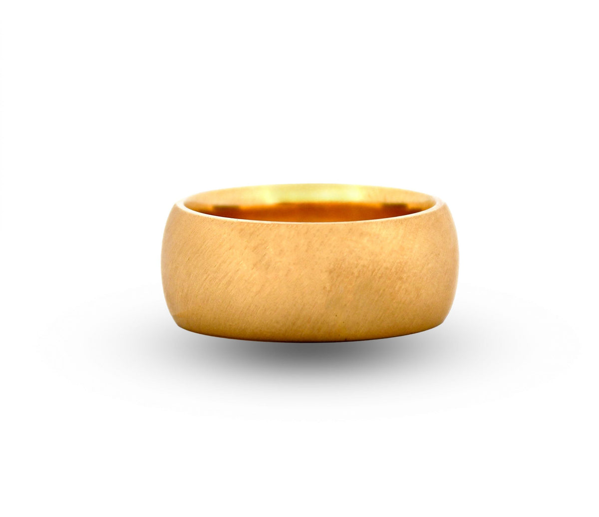 Gold ring on a white background