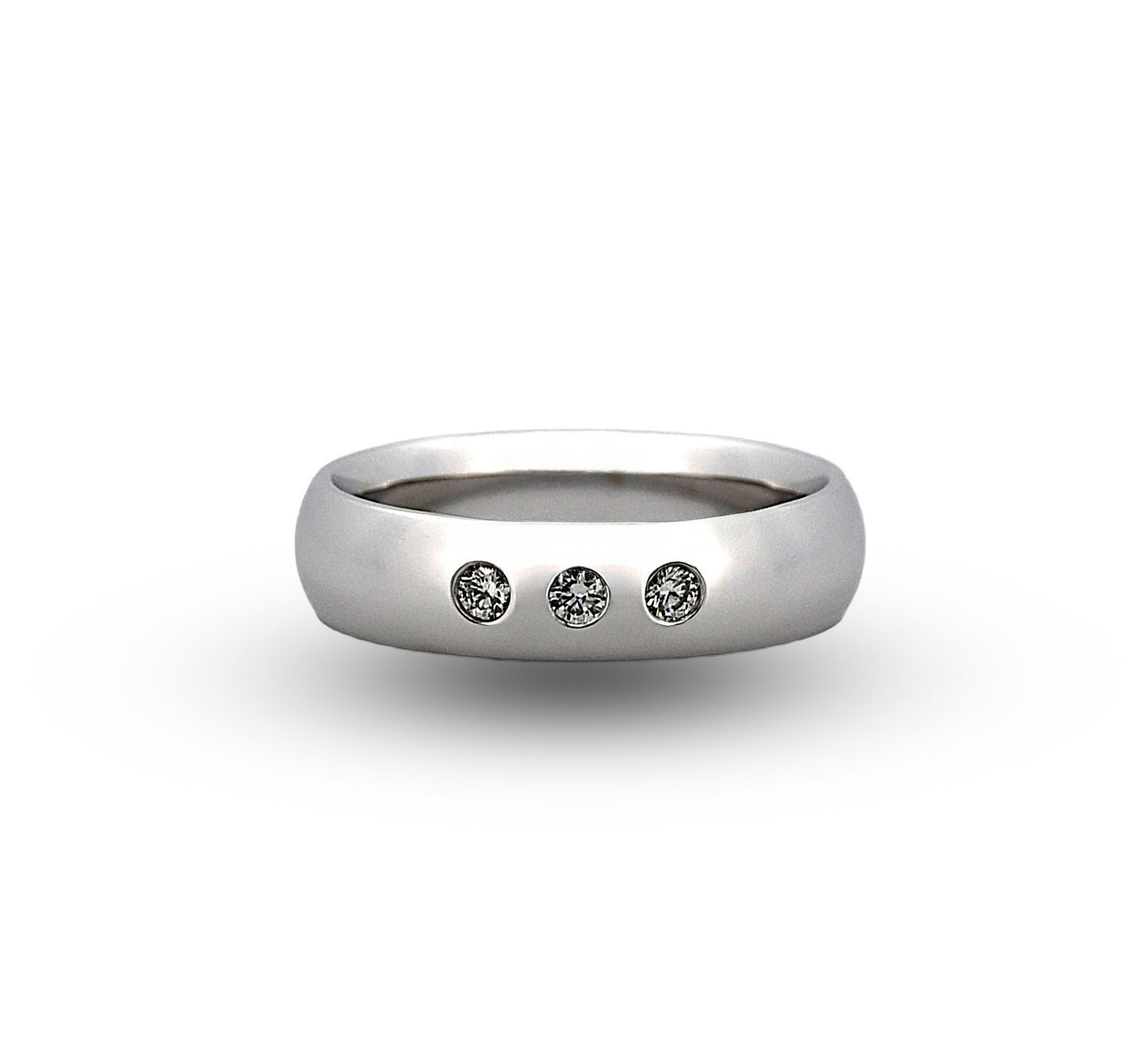 14W Round Diamond Men's Wedding Band