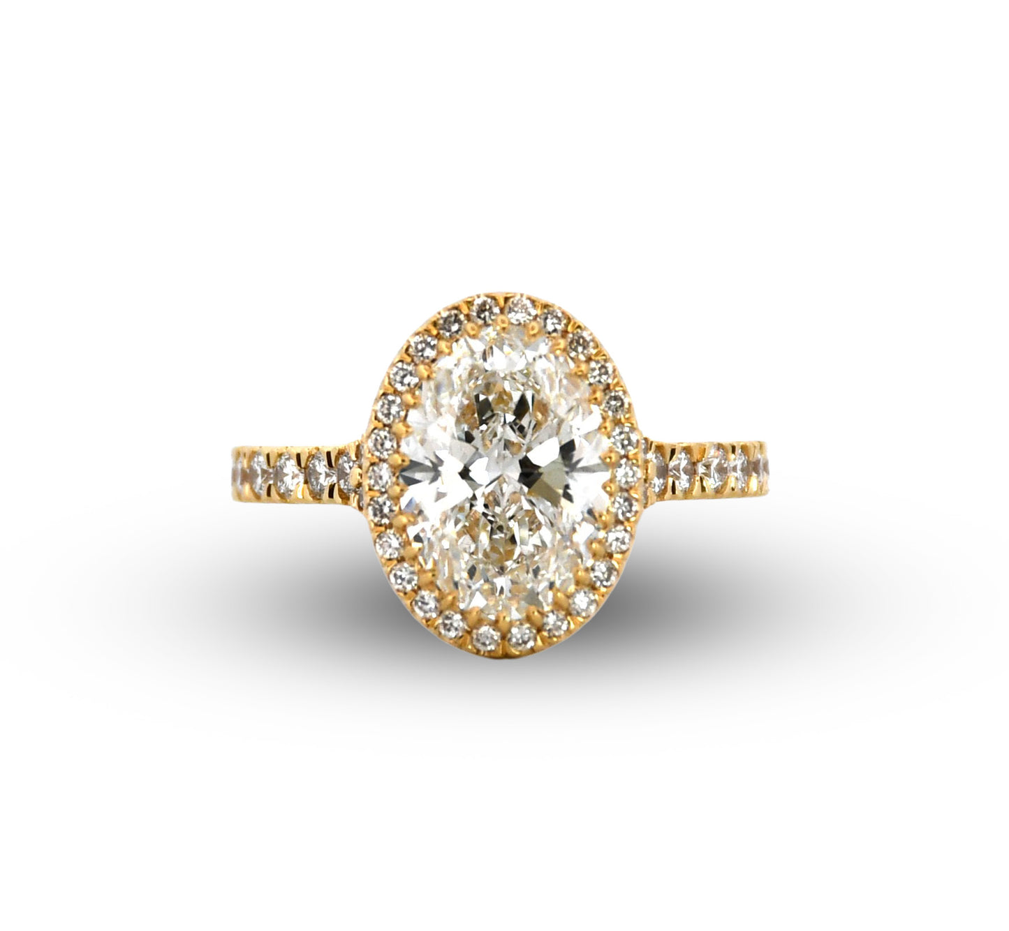 18Y Oval Diamond Engagement Ring with Halo