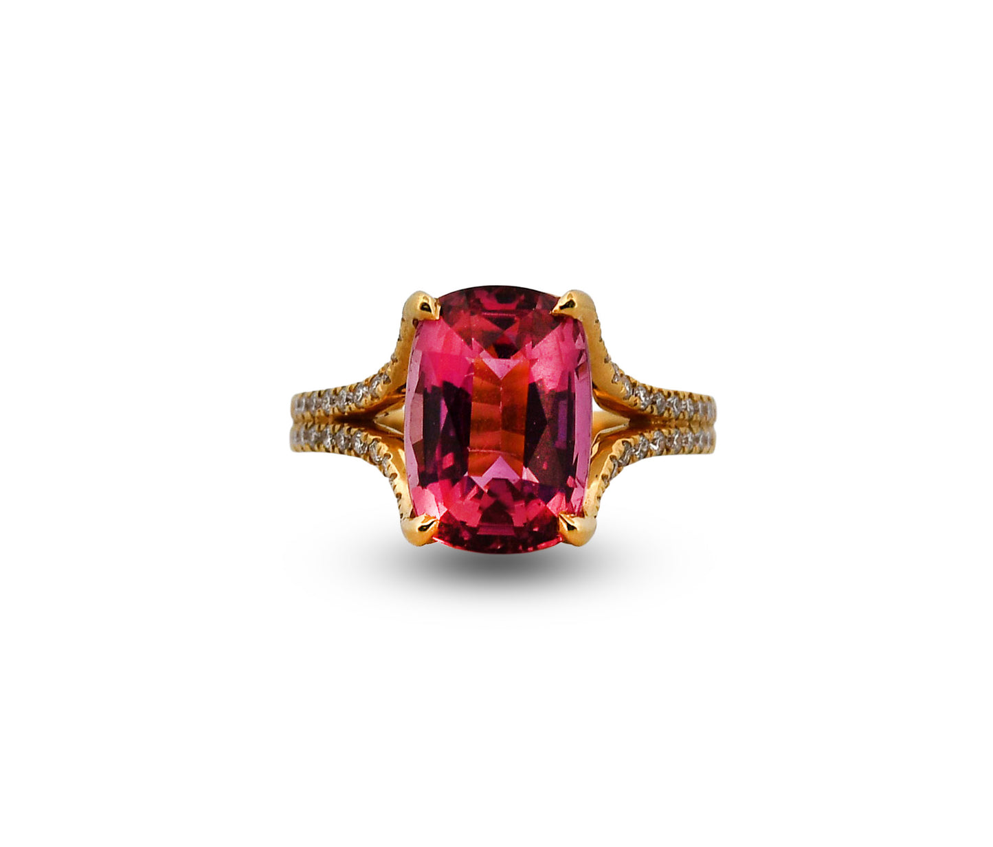 18Y Pink Tourmaline & Diamond Ring