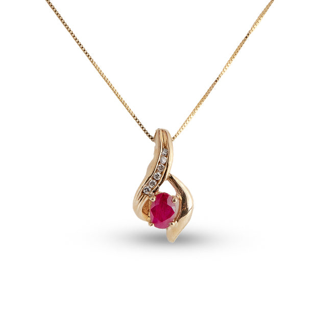 10Y Ruby & Diamond Necklace