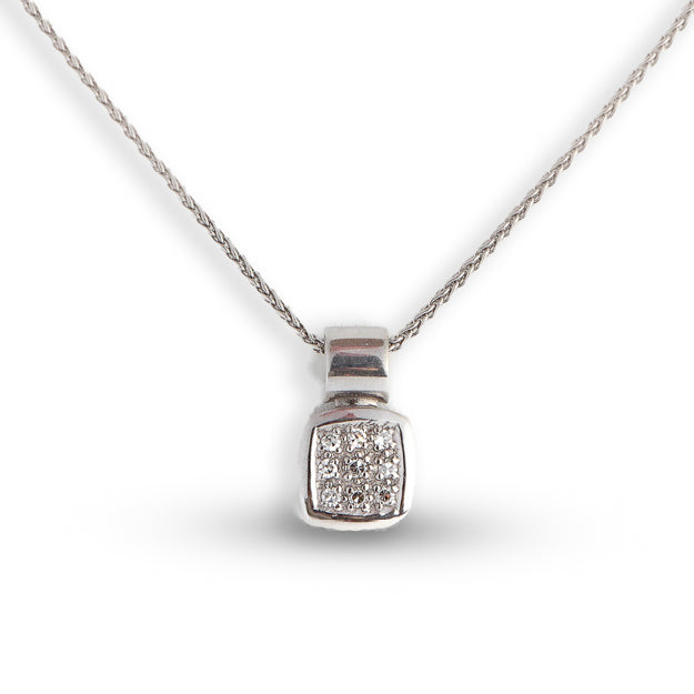 14W Diamond Cluster Necklace
