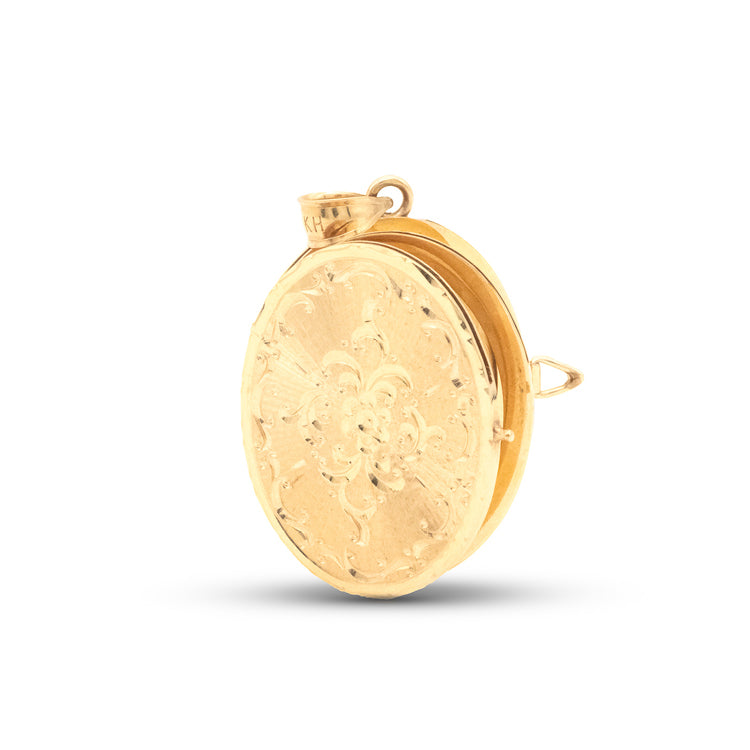 14Y Floral Motif Locket
