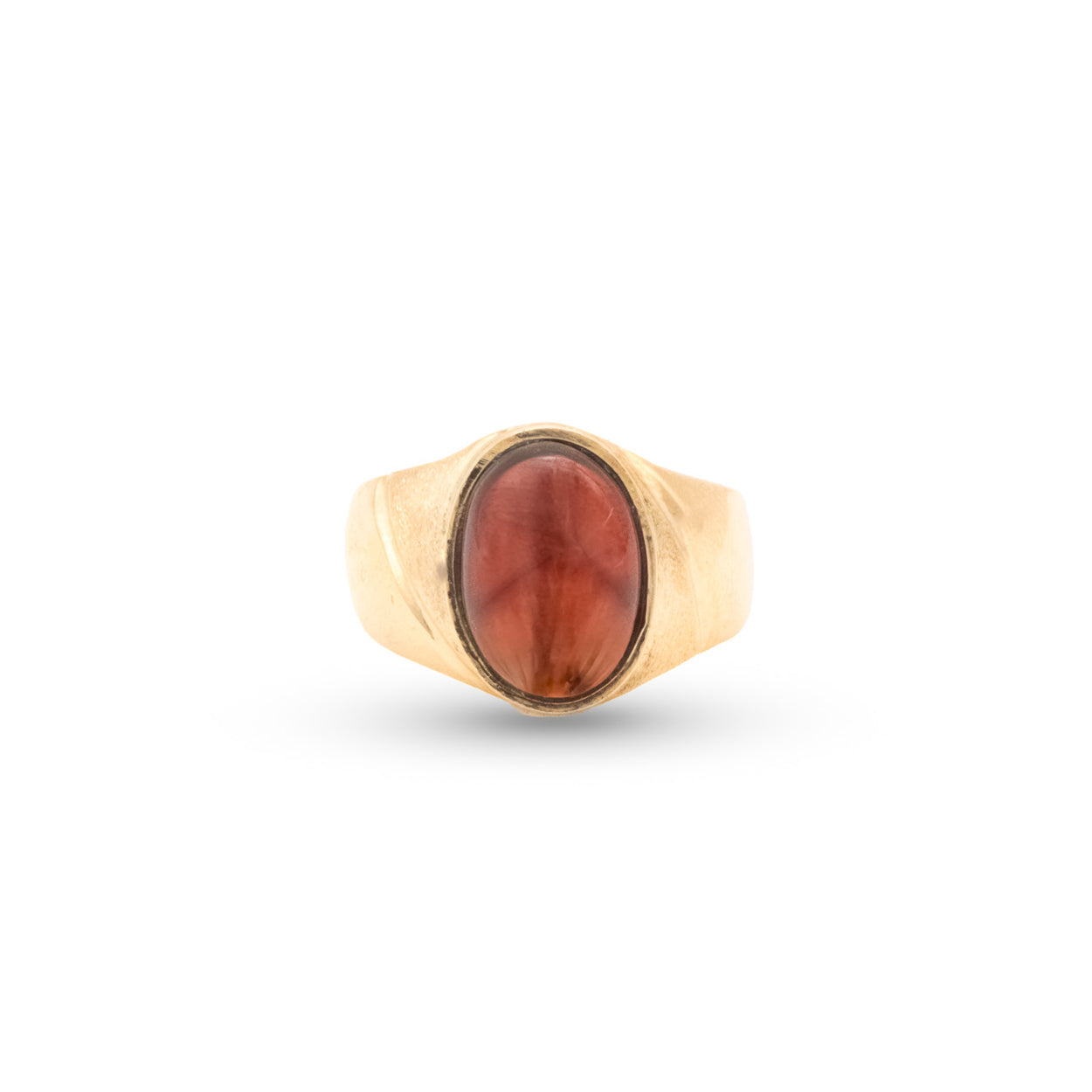 14Y Cabochon Spessartite Garnet Ring