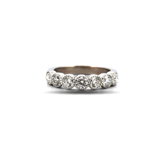 14W Diamond Milgrain Bezel Band