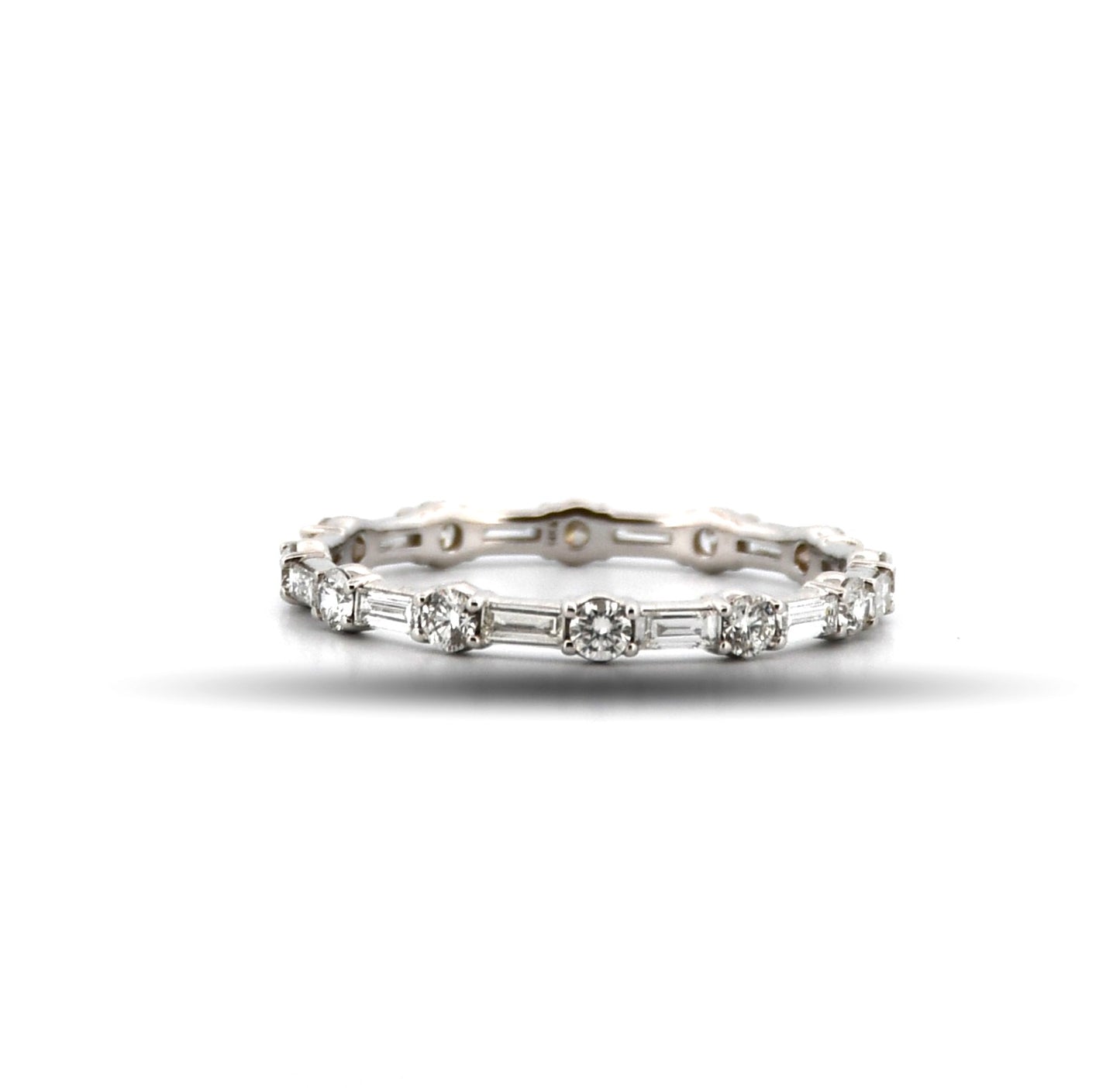 14W Round & Baguette Diamond Eternity Band