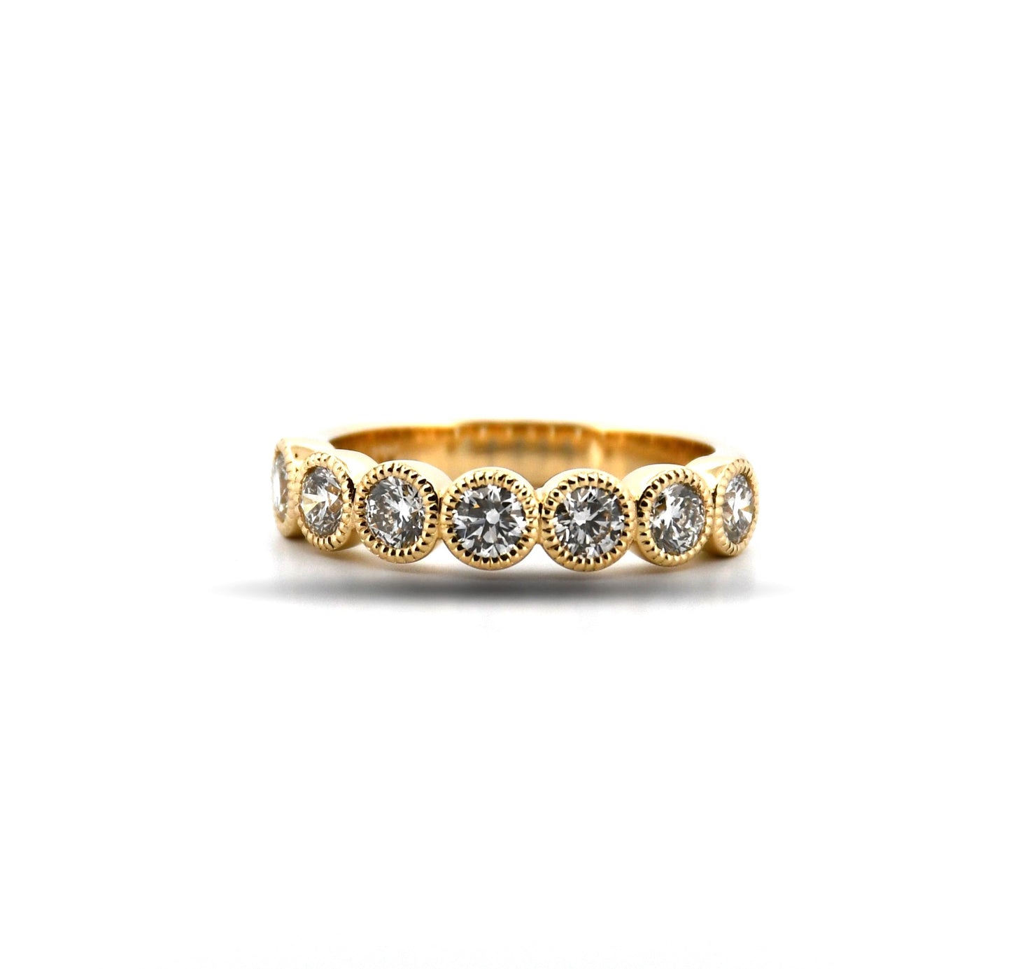14Y Diamond Milgrain Bezel Band