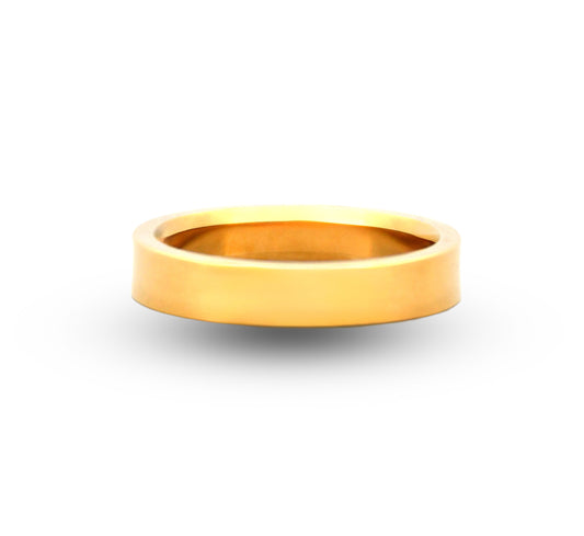 18Y Flat Men's Wedding Band