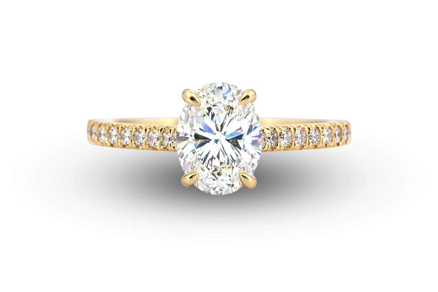 14Y Oval Diamond Engagement Ring