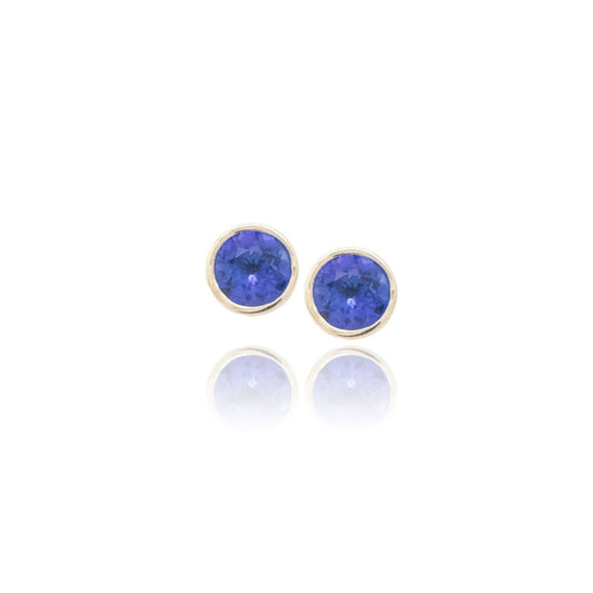 14W Tanzanite Stud Earrings