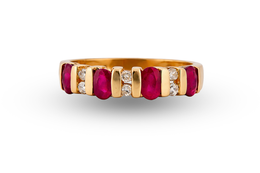 14Y Ruby & Diamond Band