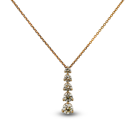 14Y Diamond Drop Necklace