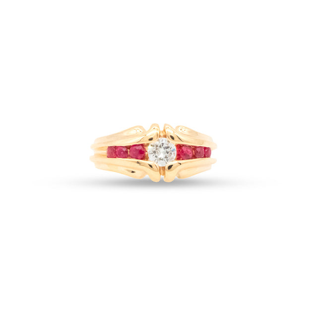 18Y Michael Devlin Ruby & Diamond Ring