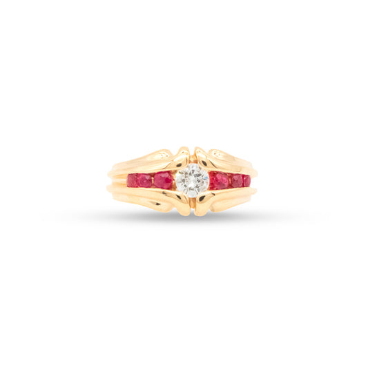 18Y Michael Devlin Ruby & Diamond Ring