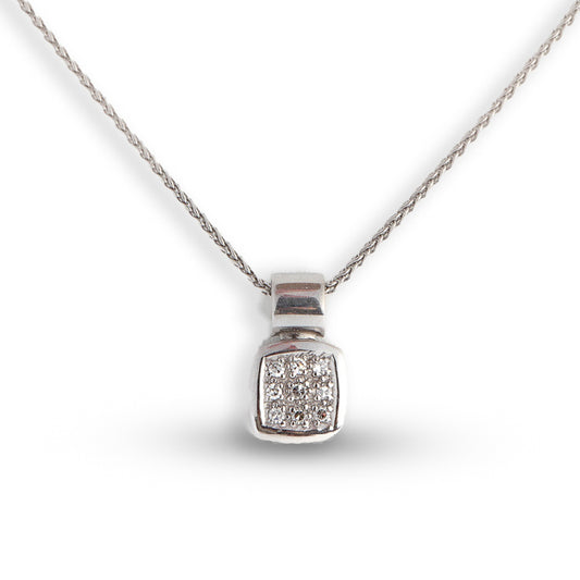 14W Diamond Cluster Necklace