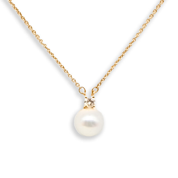 18Y Tiffany & Co. Pearl & Diamond Necklace