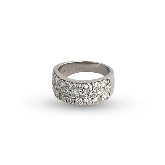Platinum Pavé Diamond Band