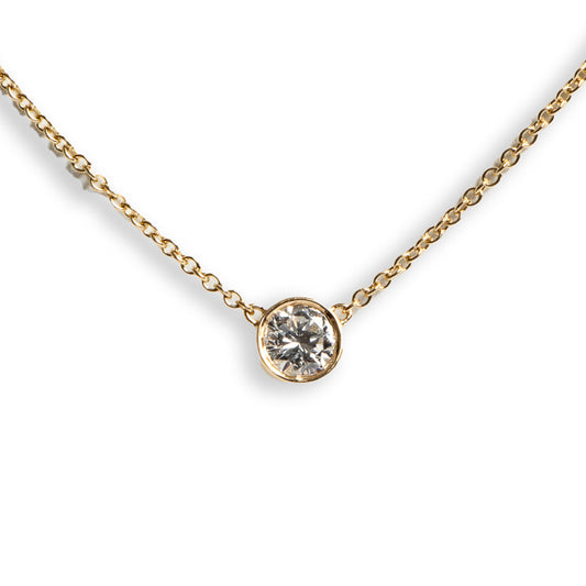 18Y Diamond Collet Necklace