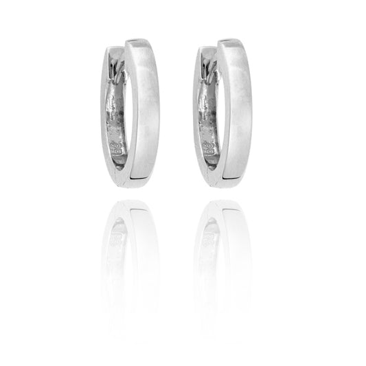 14W Squared Hinged Hoop Earrings