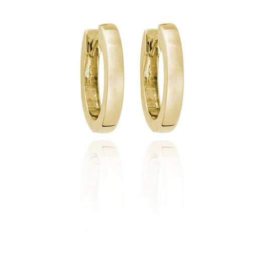 14Y Squared Hinged Hoop Earrings