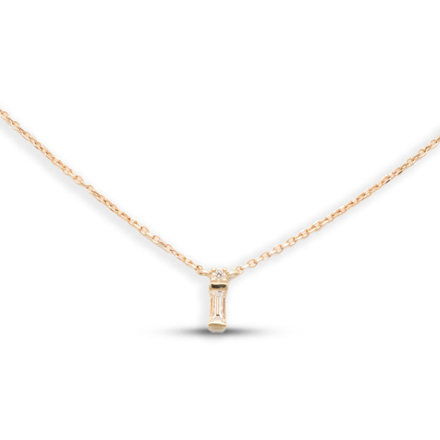 14Y Diamond Bar Necklace