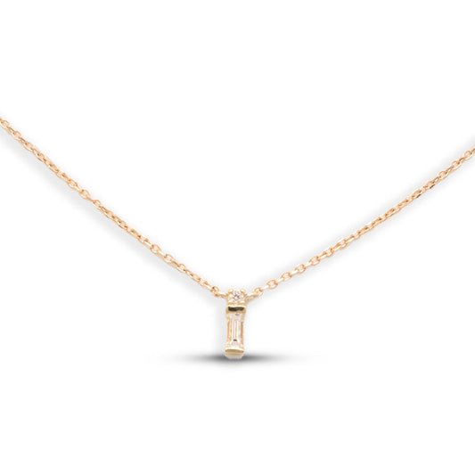 14Y Diamond Bar Necklace