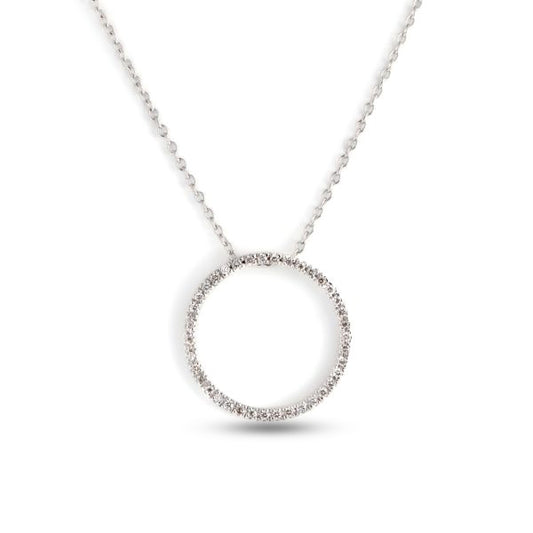 18W Diamond Circle Necklace