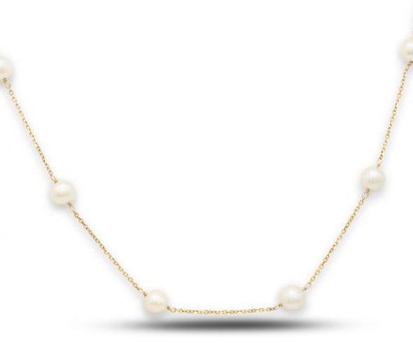 14Y Akoya Tin Cup Necklace