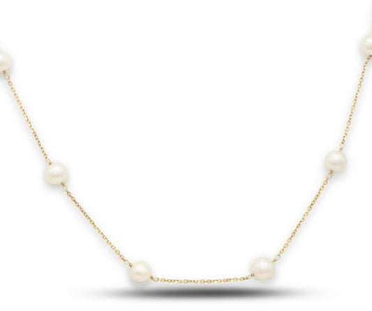 14Y Akoya Tin Cup Necklace