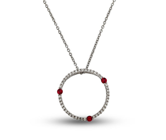 14W Ruby & Diamond Necklace