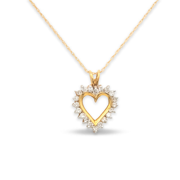14Y Diamond Heart Necklace