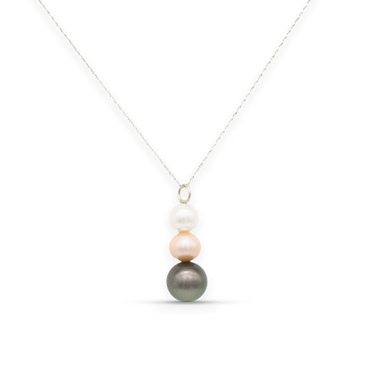 14W Akoya, Freshwater, Tahitian Pearl Necklace