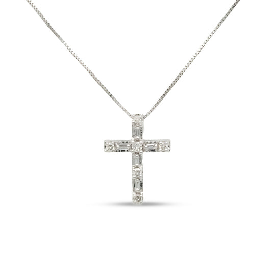 14W Diamond Cross Necklace