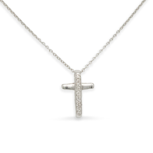 18W Diamond Cross Necklace