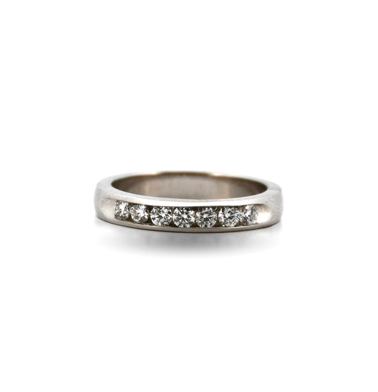 Platinum Ideal Cut Round Diamond Band