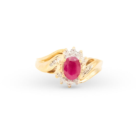 10Y Ruby & Diamond Ring