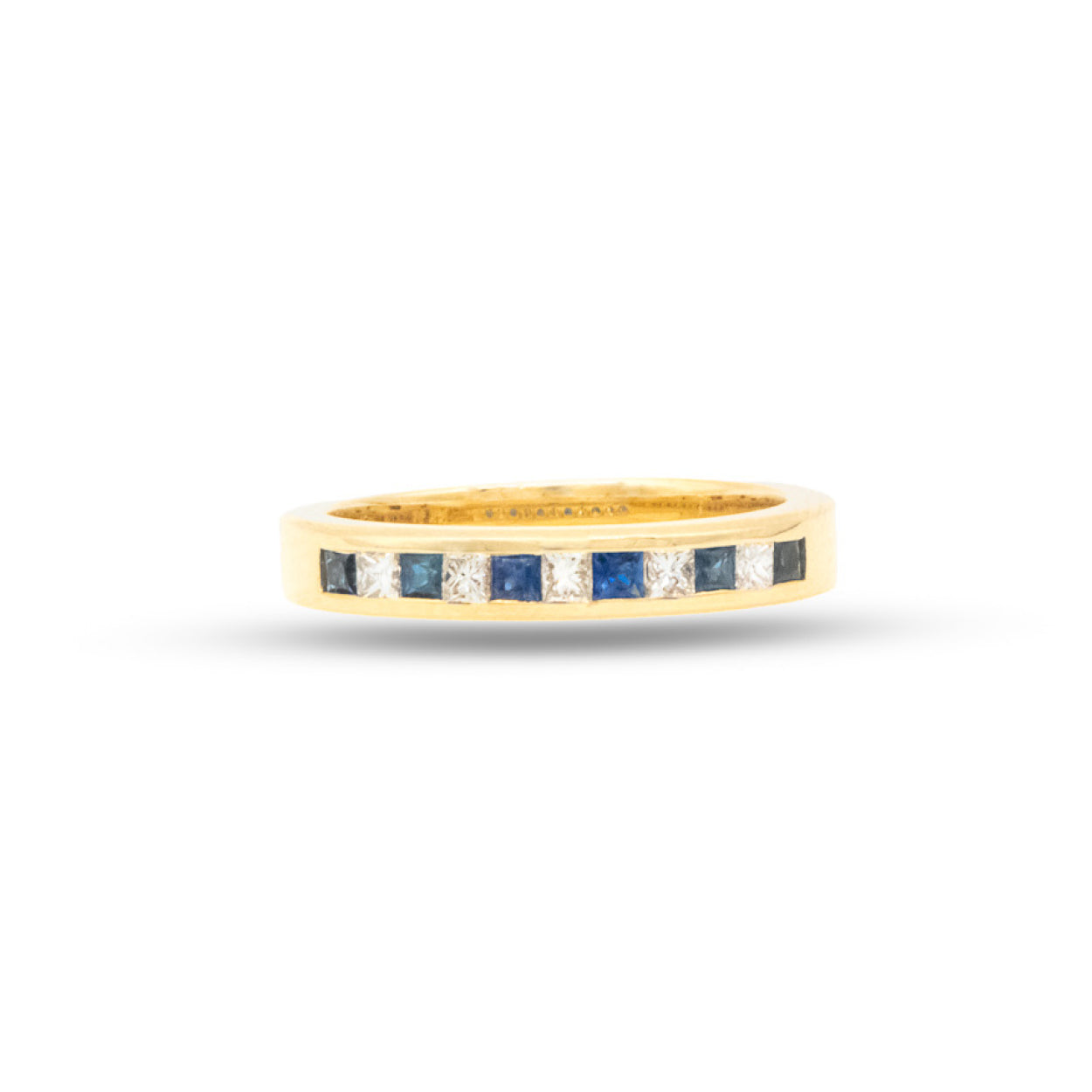 14Y Blue Sapphire & Diamond Band