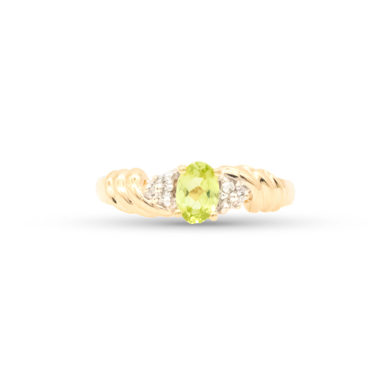 14Y Peridot Ring & Diamond Ring