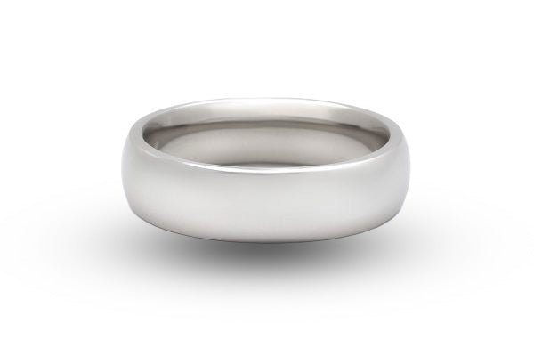Stainless Steel Domed Men's Wedding Band